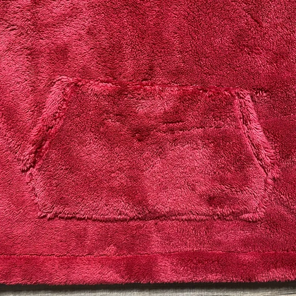 The Children Place Girls Long Sleeve Sherpa Hoodie Size Large 10-12 Classic‎ Red